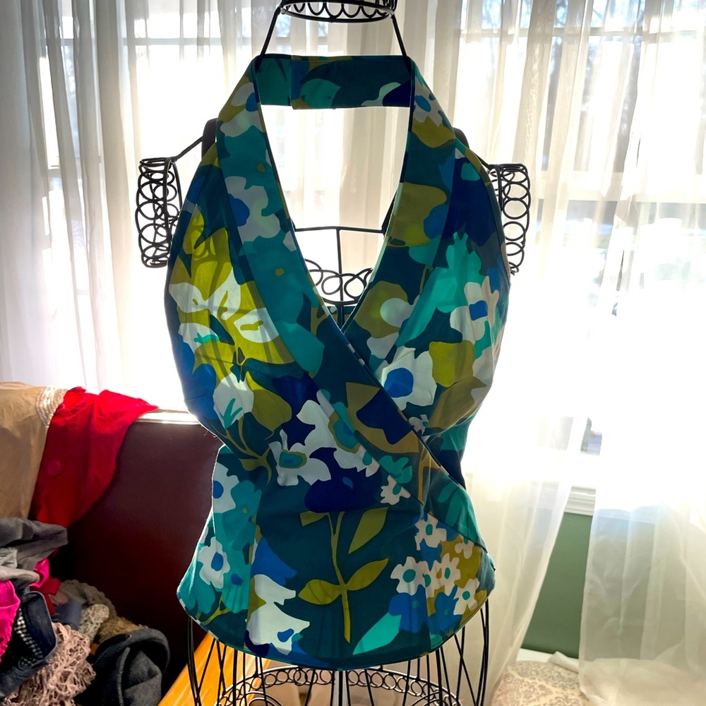 Flowered Halter shirt